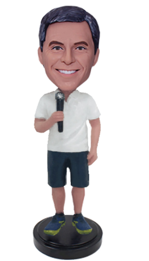 Custom Bobbleheads Handheld Microphone Doll